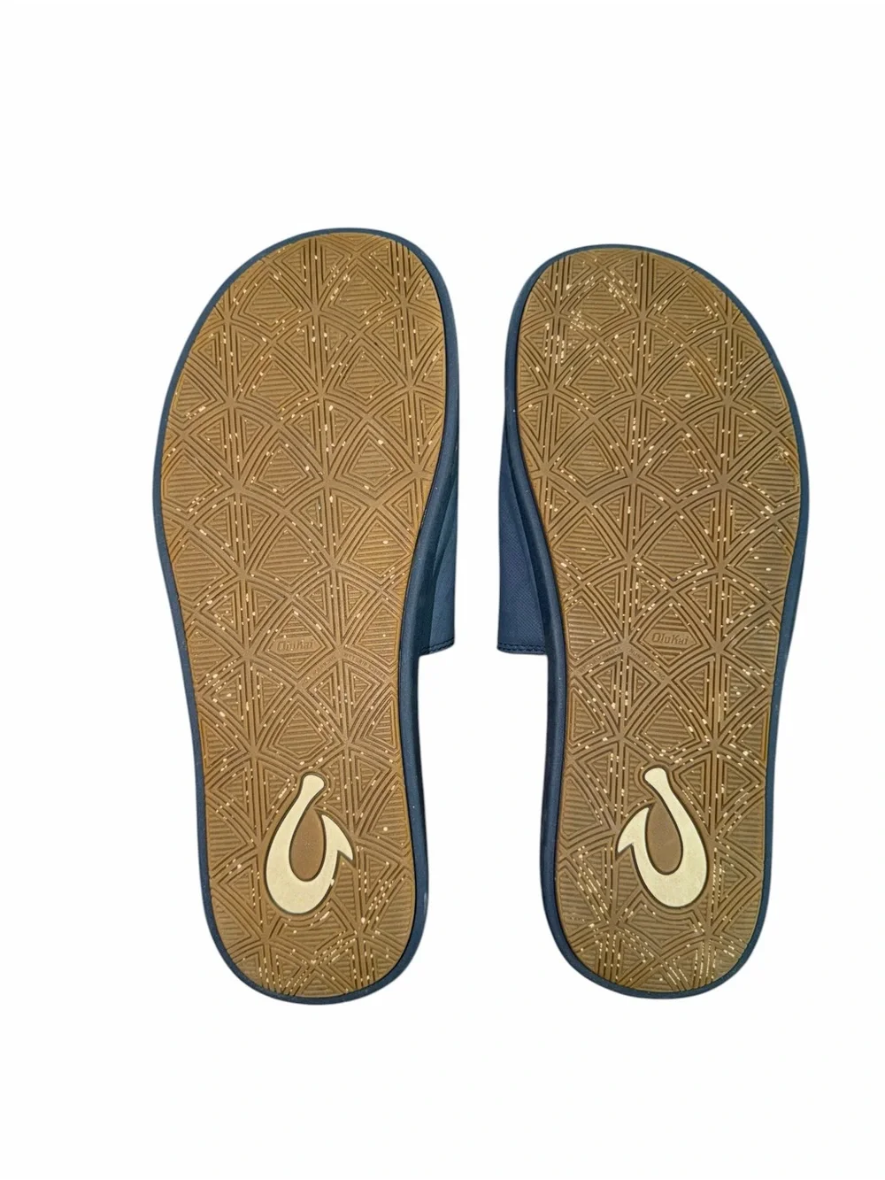 OluKai Maha ‘Olu Men’s Recovery Slide Sandals Moonlit Ocean Navy Size 11
